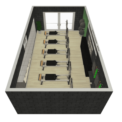 3D Rendered gym design